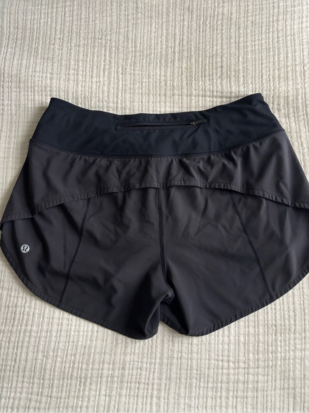 lululemon athletica Black Women's Athletic Shorts with Back Zip